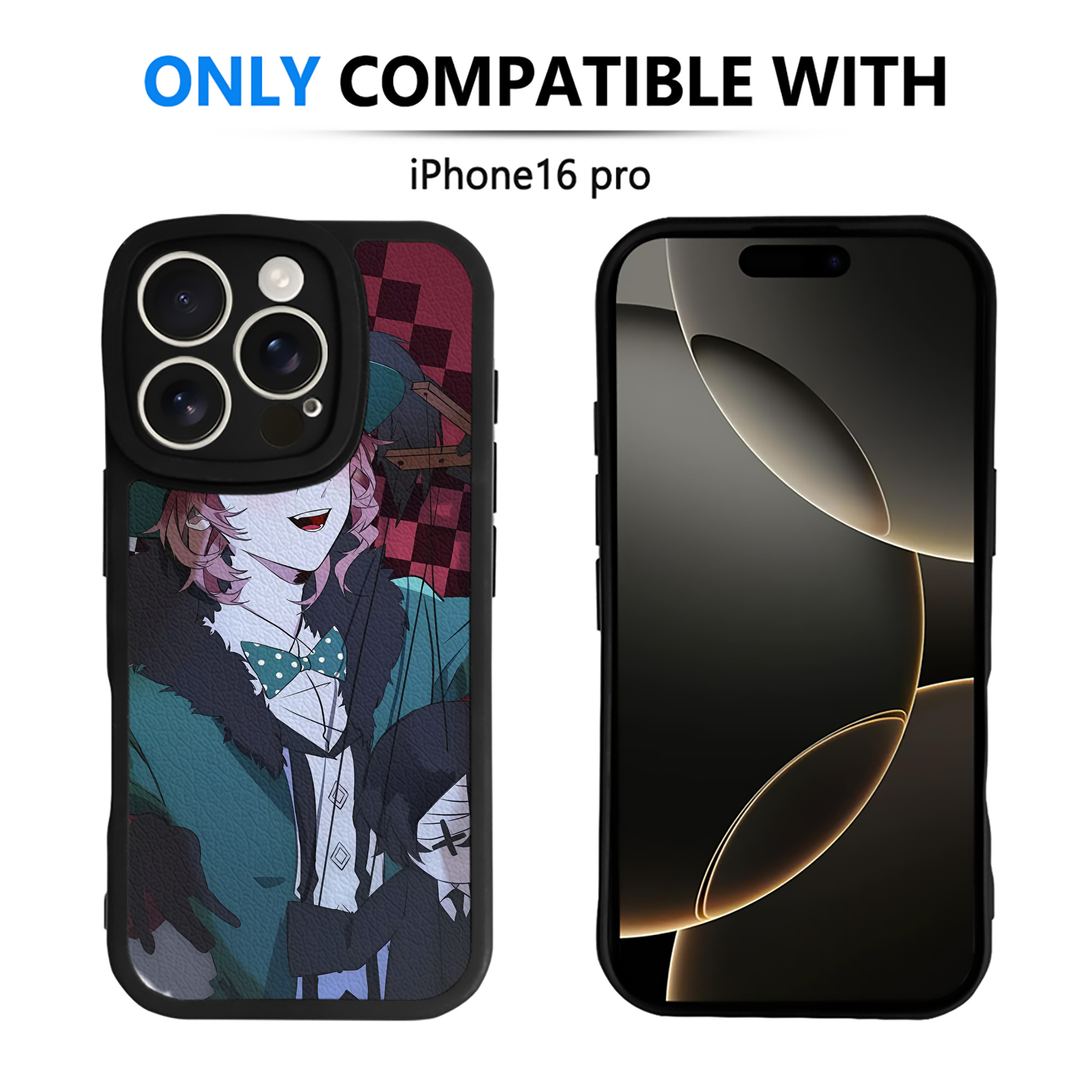 （画像用） 文豪ストレイドッグス Bungo Stray Dogs 【iPhone 16シリーズ対応】シリコンスマホケース（レザー調） 材質：シリコン